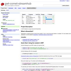gwt-comet-streamhub - GWT Comet Adapter for StreamHub