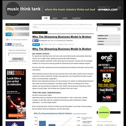 Why The Streaming Business Model Is Broken