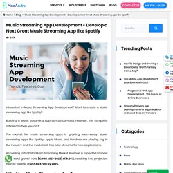 Create a Music Streaming App like Spotify