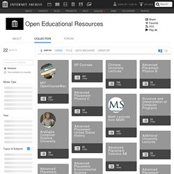 Internet Archive: Open Educational Resources