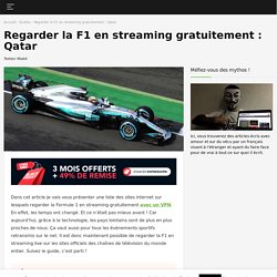 Regarder la Formule 1 en streaming gratuitement