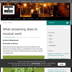 What streaming does to musical work – Working in Music