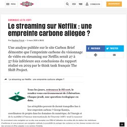 Le streaming sur Netflix : une empreinte carbone allégée ?