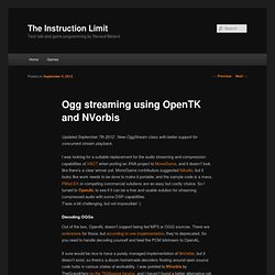 Ogg streaming using OpenTK and NVorbis