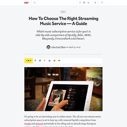 How To Choose The Right Streaming Music Service — A Guide