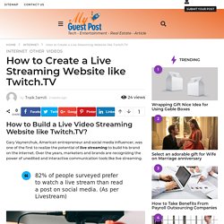How to Create a Live Streaming Website like Twitch.TV - My Business Guest Post