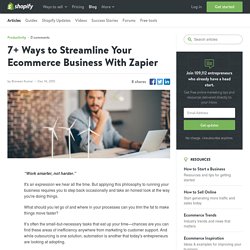 7+ Ways to Streamline Your Ecommerce Business With Zapier
