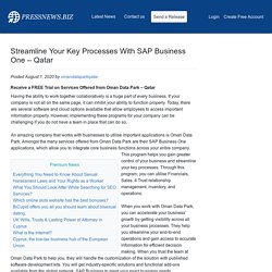 Streamline Your Key Processes With SAP Business One – Qatar