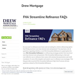 FHA 203k Streamline Loan FAQs