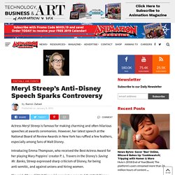 Meryl Streep's Anti-Disney Speech Sparks Controversy