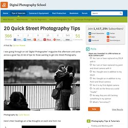 20 Quick Street Photography Tips