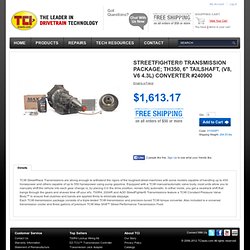 StreetFighter® Transmission Package; TH350, 6" Tailshaft, (V8, V6 4.3L) Converter #240900 - TCI® Auto