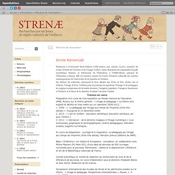 Strenæ - Recherches sur les livres et objets culturels de l’enfance
