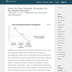 Focus On Their Strength: Strategies For The Modern Manager -
