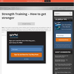 Strength Training Workout - 5x5 workout for men & women