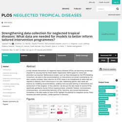PLOS 13/05/21 Strengthening data collection for neglected tropical diseases: What data are needed for models to better inform tailored intervention programmes?