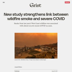 16 août 2021 New study strengthens link between wildfire smoke and severe COVID