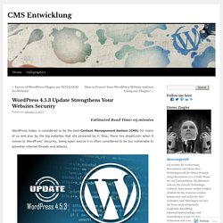WordPress 4.5.3 Update Strengthens Your Websites Security
