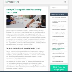 Gallup's StrengthsFinder Personality Test Preparation - Practice4Me