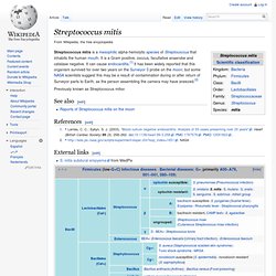 Streptococcus mitis - Wiki