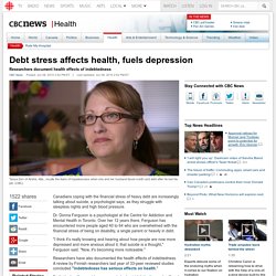 Debt stress affects health, fuels depression - Health