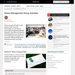 Stress Management Group Activities