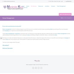 Stress Management – Maninder Kaur