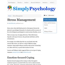 Stress Management: Emotional-Focused vs Problem-Focused Coping Strategies