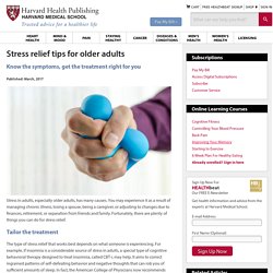Stress relief tips for older adults