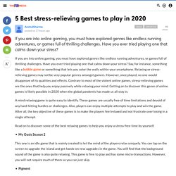 5 Best stress-relieving games to play in 2020