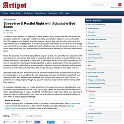 Restful Night with Brand New Adjustable Bed Bases