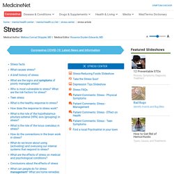 Stress: Symptoms, Causes, and Stress Management