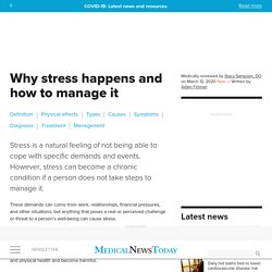 Stress: Why does it happen and how can we manage it?