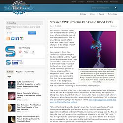 Stressed VWF Proteins Can Cause Blood Clots