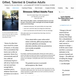 Stresses — Gifted, Talented & Creative Adults