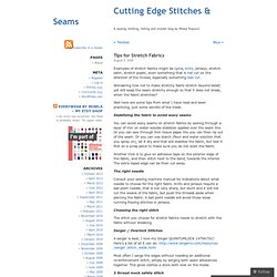 SEWING TIPS