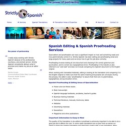 Strictly Spanish Editing & Spanish Proofreading Services