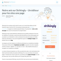 Avis Strikingly : la solution la plus simple pour les sites one page ?