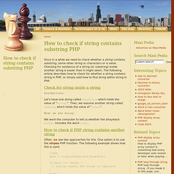 How to check if string contains substring PHP