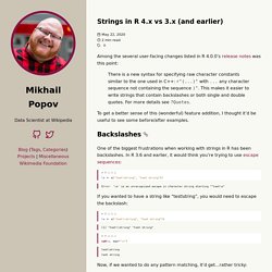 Strings in R 4.x vs 3.x (and earlier)