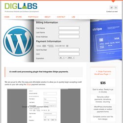 Stripe WordPress Plugin « Dig Labs