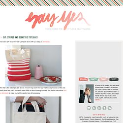 Striped and Geometric Tote Bags