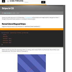 Stripes in CSS
