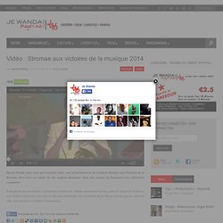 Vidéo : Stromae aux victoires de la musique 2014