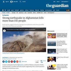 Strong earthquake in Afghanistan kills scores