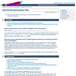 SSL/TLS Strong Encryption: FAQ