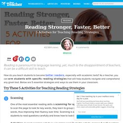 Reading Stronger, Faster, Better: 5 Activities for Teaching Reading Strategies