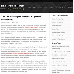 The Grow Stronger Chronicles #1 (Active Meditation)