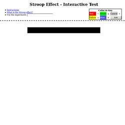 Stroop Effect - Interactive Test