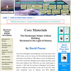 Structural Issues : Core Materials